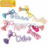 Personalized Name Keychain – Custom Acrylic Keyring with Tassel & Charm Gift