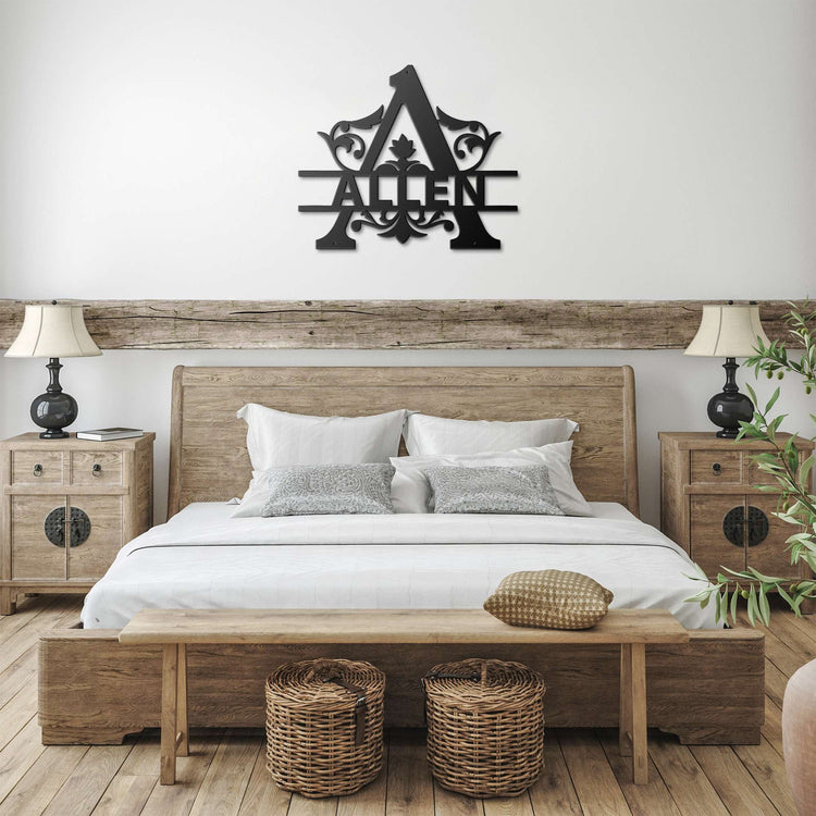 Allen Family Monogram Metal Sign