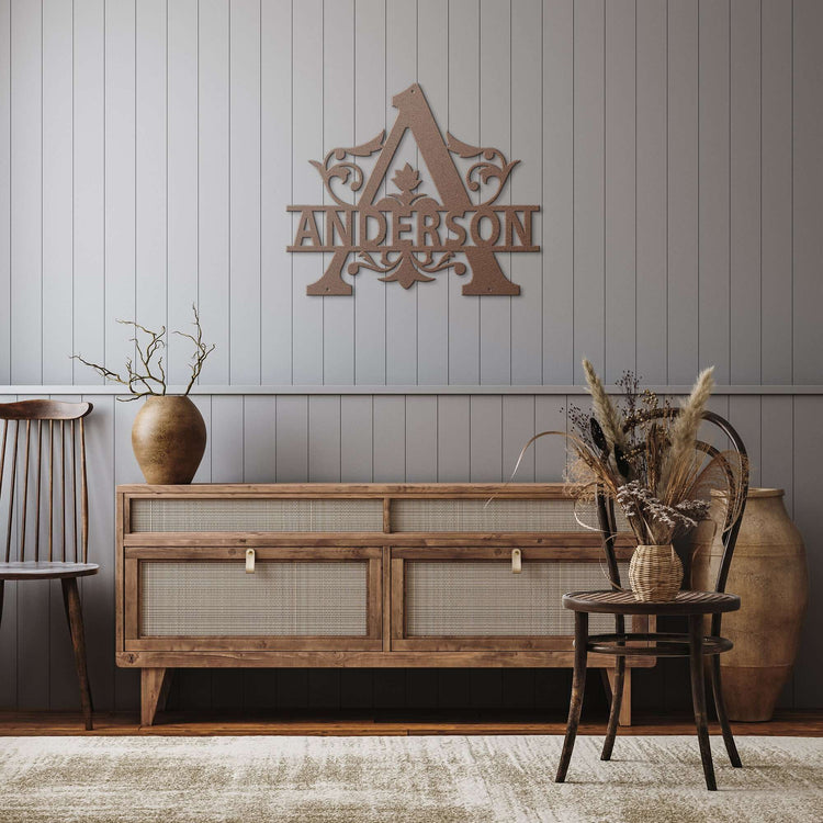 Anderson Family Monogram Metal Sign