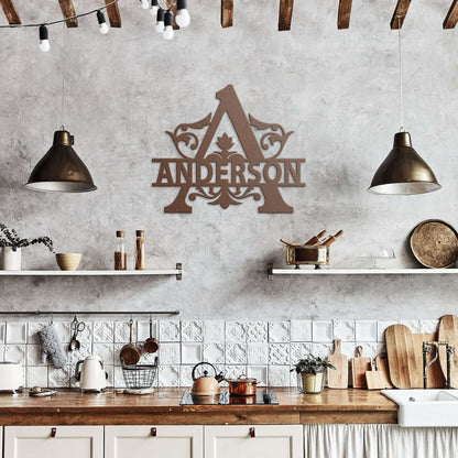 Anderson Family Monogram Metal Sign