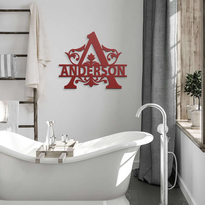 Anderson Family Monogram Metal Sign