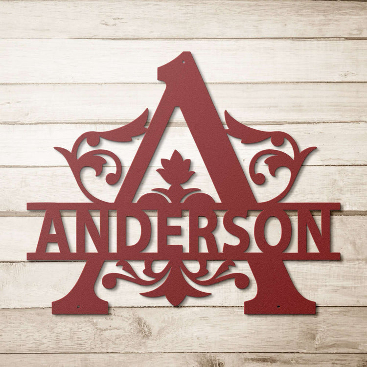 Anderson Family Monogram Metal Sign