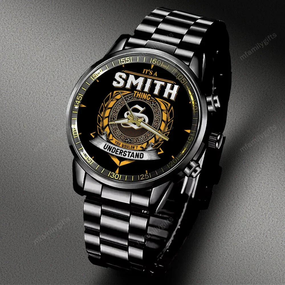Personalized Last Name Watch – “It’s a [Name] Thing” Custom Gift for Men