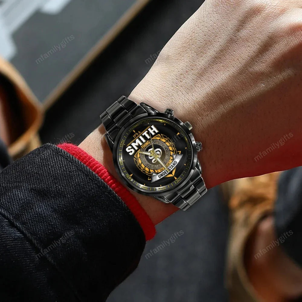 Personalized Last Name Watch – “It’s a [Name] Thing” Custom Gift for Men