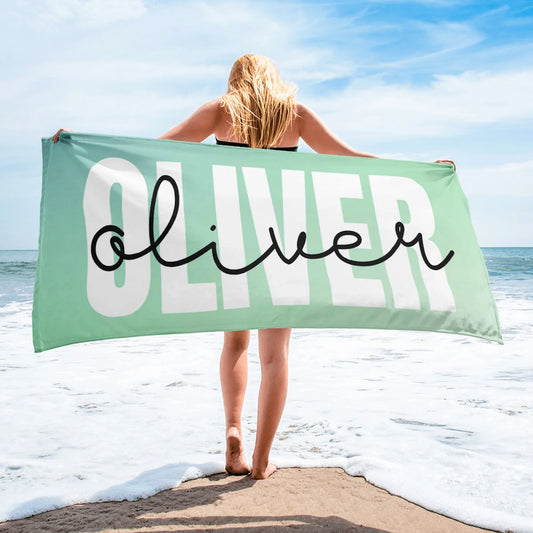 Personalized Name Beach Towel – Custom Oversized Pool & Beach Towel Gift