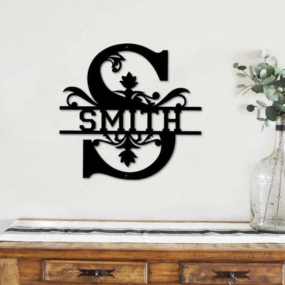 Smith Family Monogram Metal Sign