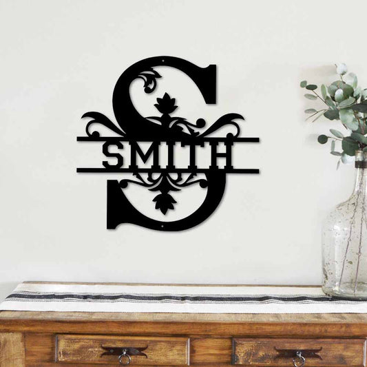 Smith Family Monogram Metal Sign