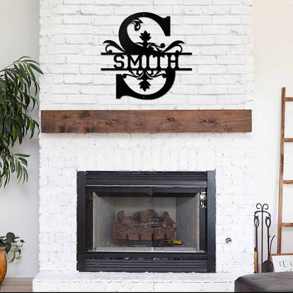 Smith Family Monogram Metal Sign