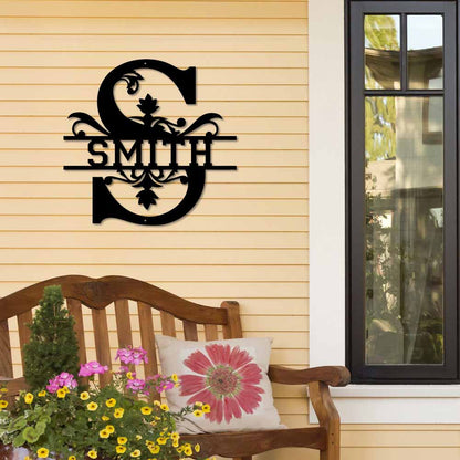 Smith Family Monogram Metal Sign