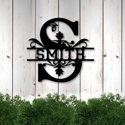 Smith Family Monogram Metal Sign
