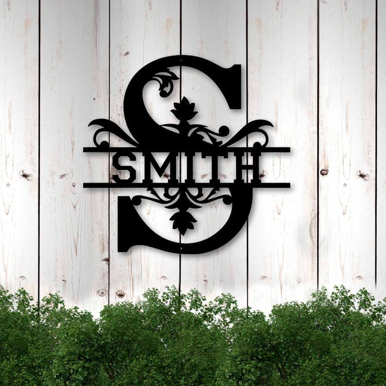 Smith Family Monogram Metal Sign