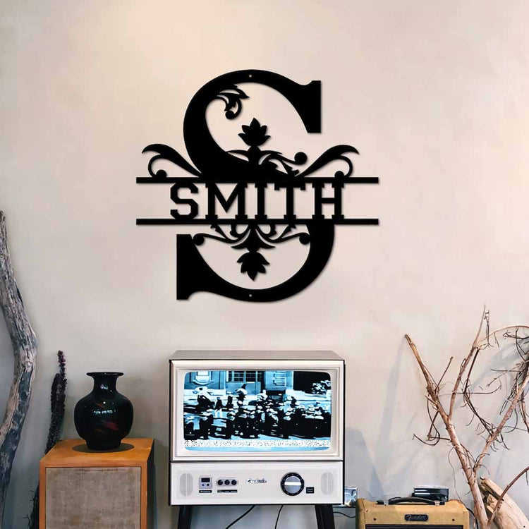 Smith Family Monogram Metal Sign